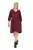Ulla Popken 844945 A-formet jerseykjole med V-hals Blomme - Jerseykjoler - 