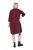 Ulla Popken 844945 A-formet jerseykjole med V-hals Blomme - Jerseykjoler - 