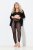 Ulla Popken 844970 Mønstrede strømpeleggings Sort - Strømpebukser & strømper - 