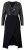 Ulla Popken 845151 Stribet kjole med V-hals Sort - Aftenkjoler - Festkjoler i plus size