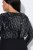 Ulla Popken 845151 Stribet kjole med V-hals Sort - Aftenkjoler - Festkjoler i plus size