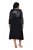 Ulla Popken 845151 Stribet kjole med V-hals Sort - Aftenkjoler - Festkjoler i plus size