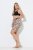 Ulla Popken 845285 Blomstrede antigniv-shorts Sort - Antigniv-shorts - 