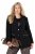 Ulla Popken 845336 Oversize stretchblazer med to knapper Sort - Blazere - Blazere i plusstørrelser til kvinder