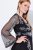 Ulla Popken 845366 Aftenkjole med V-hals Sort - Aftenkjoler - Festkjoler i plus size