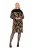 Ulla Popken 845378 Dyreprintet strikket kjole Beige - Aftenkjoler - Festkjoler i plus size