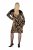 Ulla Popken 845378 Dyreprintet strikket kjole Beige - Aftenkjoler - Festkjoler i plus size