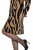 Ulla Popken 845378 Dyreprintet strikket kjole Beige - Aftenkjoler - Festkjoler i plus size