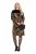 Ulla Popken 845378 Dyreprintet strikket kjole Beige - Aftenkjoler - Festkjoler i plus size