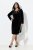 Ulla Popken 845573 Langærmet velourkjole Sort - Aftenkjoler - Festkjoler i plus size