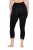 Ulla Popken 846491 3/4-strømpeleggings med blonde Sort - Strømpebukser & strømper - 