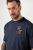 JP1880 846657 T-shirt bellyfit med badges Mørkeblå TALL - TALL T-shirts - Lange T-shirts Mænd