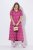 Ulla Popken 847409 Mønstret maxikjole Bærrød - Maxikjoler - Maxikjoler i plus size