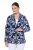 Ulla Popken 847586 Blazer i blomstret jacquard Mørkeblå - Blazere - Blazere i plusstørrelser til kvinder