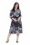 Ulla Popken 847972 Blomstret strikket kjole Hvid - Strikkjoler - 