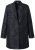 Ulla Popken 848099 Blomstret jacquardblazer med skjult knaplist Sort - Blazere - Blazere i plusstørrelser til kvinder