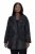 Ulla Popken 848099 Blomstret jacquardblazer med skjult knaplist Sort - Blazere - Blazere i plusstørrelser til kvinder