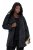 Ulla Popken 848099 Blomstret jacquardblazer med skjult knaplist Sort - Blazere - Blazere i plusstørrelser til kvinder