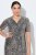 Ulla Popken 848137 Dyreprintet pailletkjole Beige - Aftenkjoler - Festkjoler i plus size