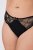 Ulla Popken 848522 Stringtrusser med blonde 3-pak Sort - Trusser - 