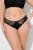 Ulla Popken 848522 Stringtrusser med blonde 3-pak Sort - Trusser - 