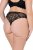 Ulla Popken 848522 Stringtrusser med blonde 3-pak Sort - Trusser - 