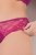 Ulla Popken 848522 Stringtrusser med blonde 3-pak Mørklilla - Trusser - 