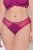 Ulla Popken 848522 Stringtrusser med blonde 3-pak Mørklilla - Trusser - 