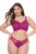 Ulla Popken 848522 Stringtrusser med blonde 3-pak Mørklilla - Trusser - 