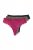 Ulla Popken 848522 Stringtrusser med blonde 3-pak Mørklilla - Trusser - 