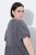 Ulla Popken 848575 Kortærmet maxikjole med lommer Antracit - Maxikjoler - Maxikjoler i plus size