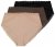 Ulla Popken 848803 Trusser med blonde 3-pak Sort - Trusser - 