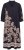 Ulla Popken 849423 Blomstret kjole med 3/4-ærmer Sort - Maxikjoler - Maxikjoler i plus size