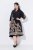 Ulla Popken 849423 Blomstret kjole med 3/4-ærmer Sort - Maxikjoler - Maxikjoler i plus size