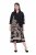 Ulla Popken 849423 Blomstret kjole med 3/4-ærmer Sort - Maxikjoler - Maxikjoler i plus size