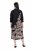 Ulla Popken 849423 Blomstret kjole med 3/4-ærmer Sort - Maxikjoler - Maxikjoler i plus size