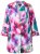 Ulla Popken 849728 Blomstret blazer i hørblanding Hvid - Blazere - Blazere i plusstørrelser til kvinder