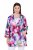Ulla Popken 849728 Blomstret blazer i hørblanding Hvid - Blazere - Blazere i plusstørrelser til kvinder