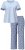 Ulla Popken 849850 Ternet pyjamas Lyseblå - Pyjama/Loungewear - 