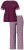 Ulla Popken 849850 Ternet pyjamas Bærrød - Pyjama/Loungewear - 