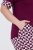 Ulla Popken 849850 Ternet pyjamas Bærrød - Pyjama/Loungewear - 