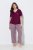 Ulla Popken 849850 Ternet pyjamas Bærrød - Pyjama/Loungewear - 
