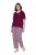 Ulla Popken 849850 Ternet pyjamas Bærrød - Pyjama/Loungewear - 