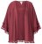 Ulla Popken 849860 Kimono Rustrød - Cardigans - Cardigans i store størrelser