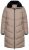 Ulla Popken 850041 Vatteret frakke Taupe - Frakker - Frakker i store størrelser