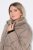 Ulla Popken 850041 Vatteret frakke Taupe - Frakker - Frakker i store størrelser