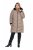 Ulla Popken 850041 Vatteret frakke Taupe - Frakker - Frakker i store størrelser
