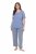 Ulla Popken 850045 Kortærmet pyjamas Lyseblå - Pyjama/Loungewear - 
