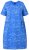 Ulla Popken 850204 Mønstret T-shirtkjole med flæser Blå - Jerseykjoler - 