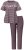 Ulla Popken 850403 Blomstret pyjamas Brun - Pyjama/Loungewear - 